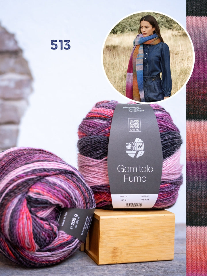 Strickpaket Gomitolo Schal glatt