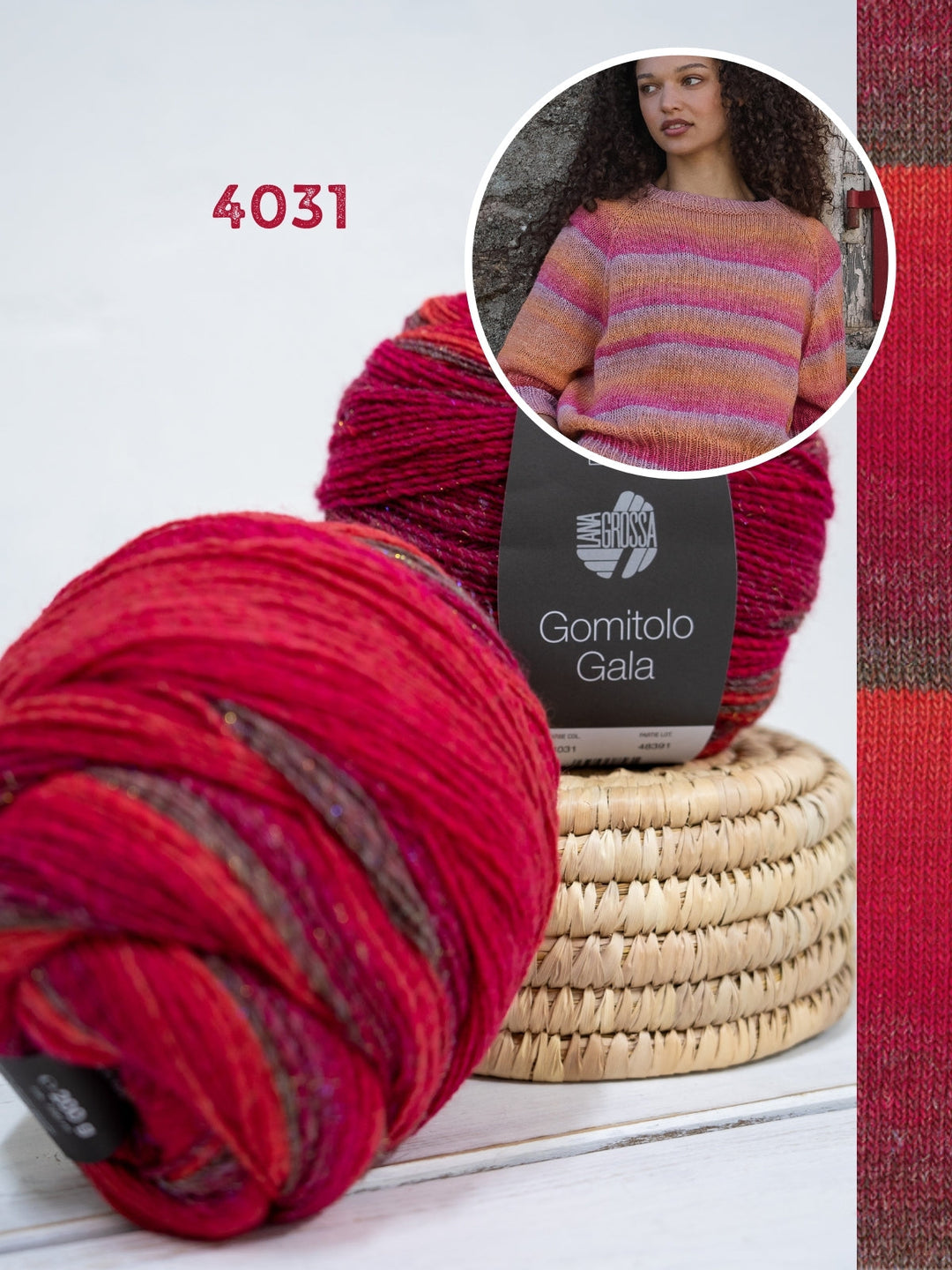 Strickpaket Gomitolo Gala Top-down Raglanpullover