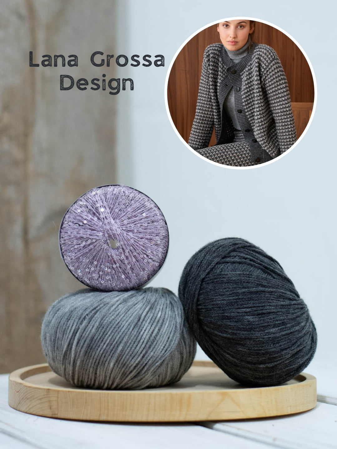 Häkelpaket Cashmere 16 Fine Glamour Streifenjacke