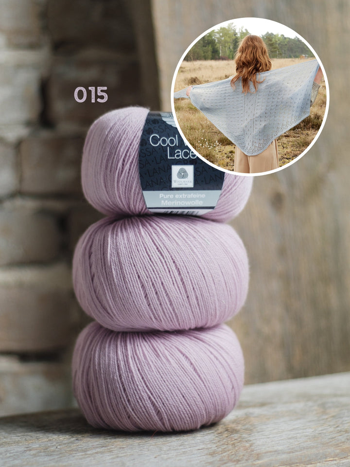 Strickpaket Cool Wool Lace Faroërtuch