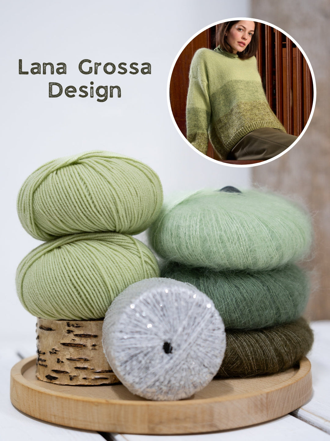 Strickpaket Cool Wool Silkhair Glamour Streifenpullover