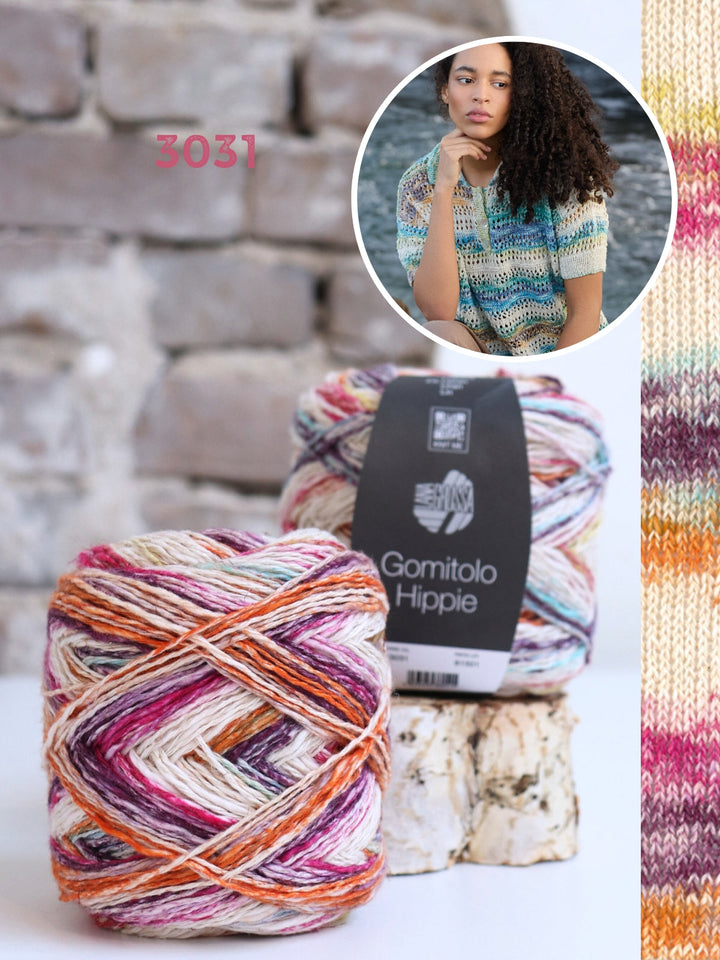 Strickpaket Gomitolo Hippie Poloshirt
