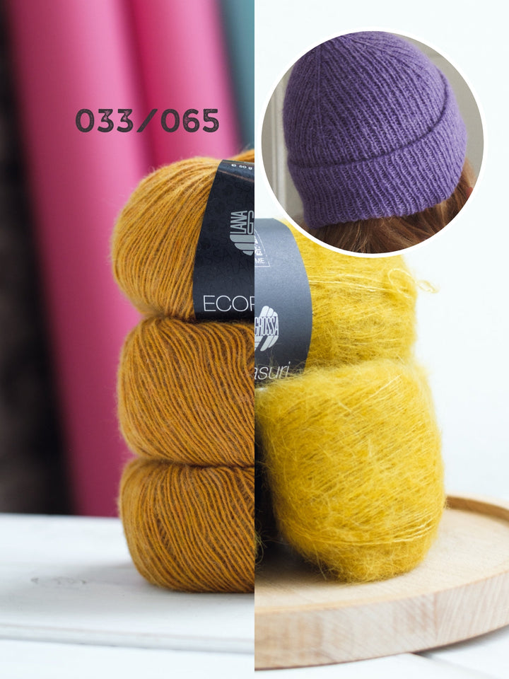 Strickpaket Ecopuno & Setasuri Mütze