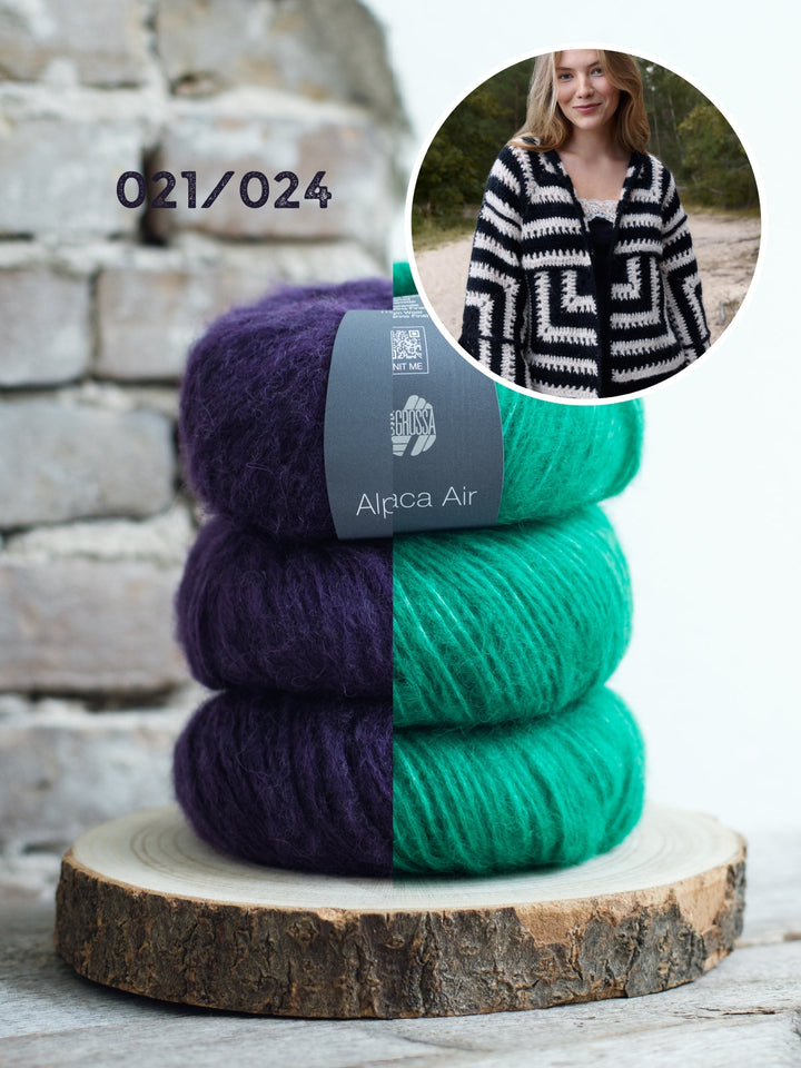 Häkelpaket Alpaca Air Granny Jacke