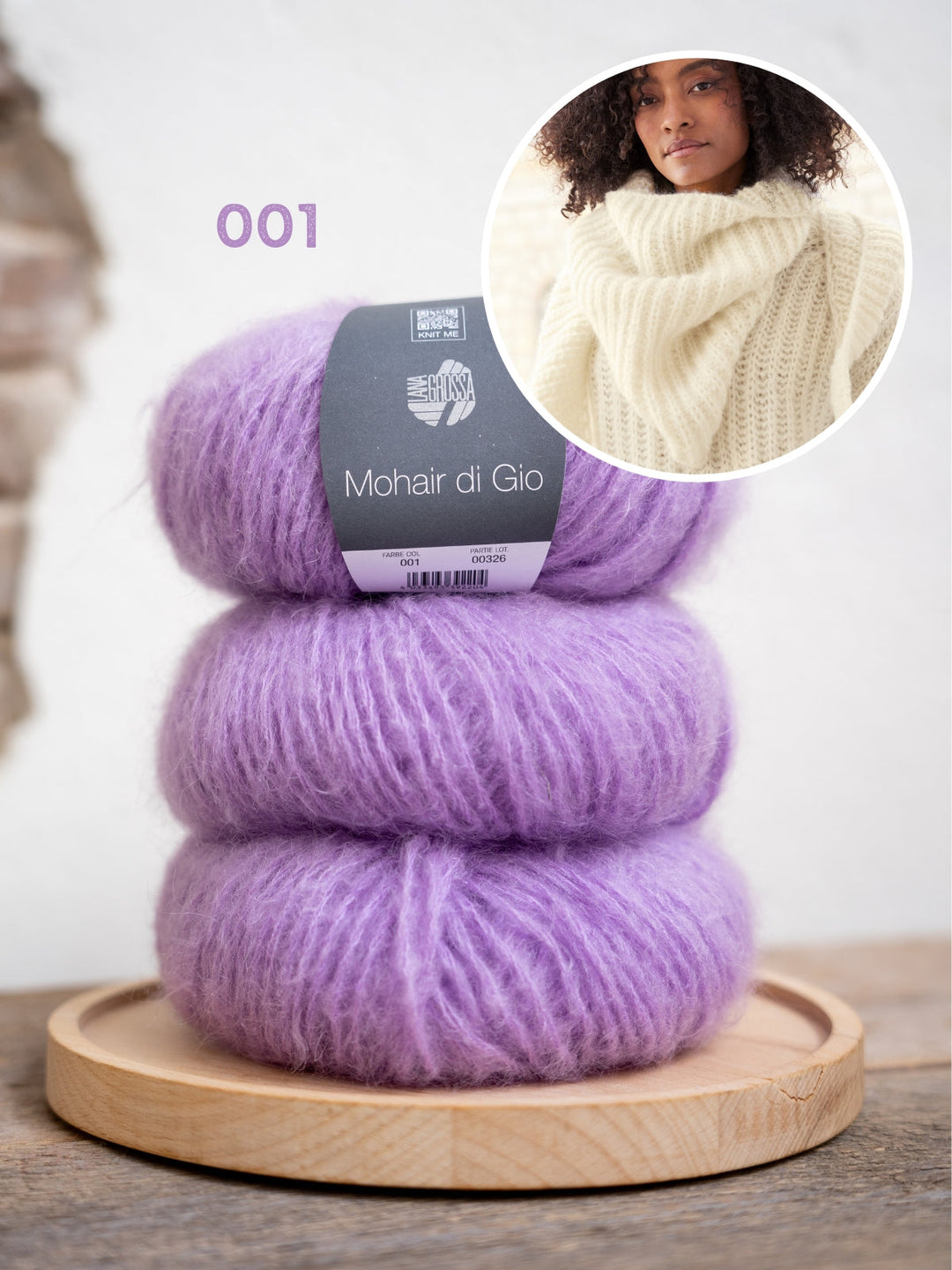 Strickpaket Mohair Di Gio Pullover im Patentmuster