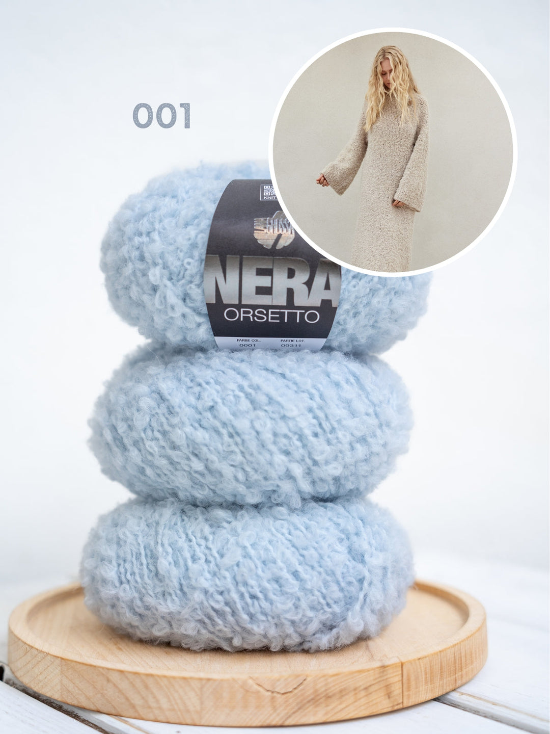 Strickpaket Orsetto Kleid lang – top-down
