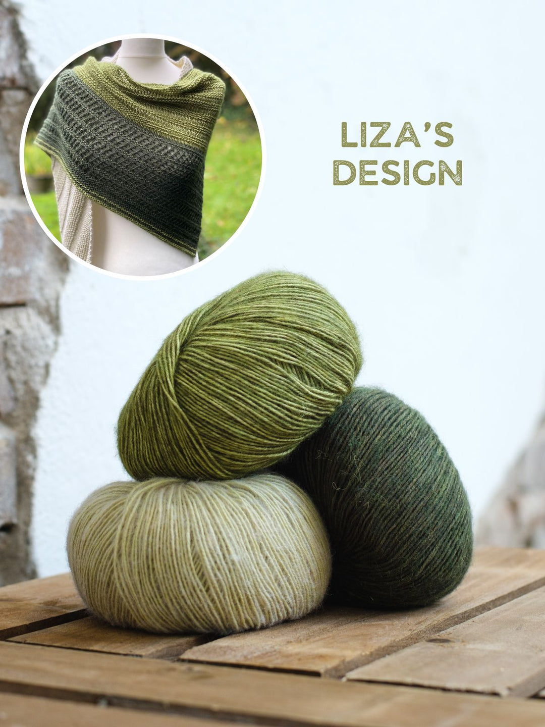 Strickpaket Lizas Tuch Kieselsteine