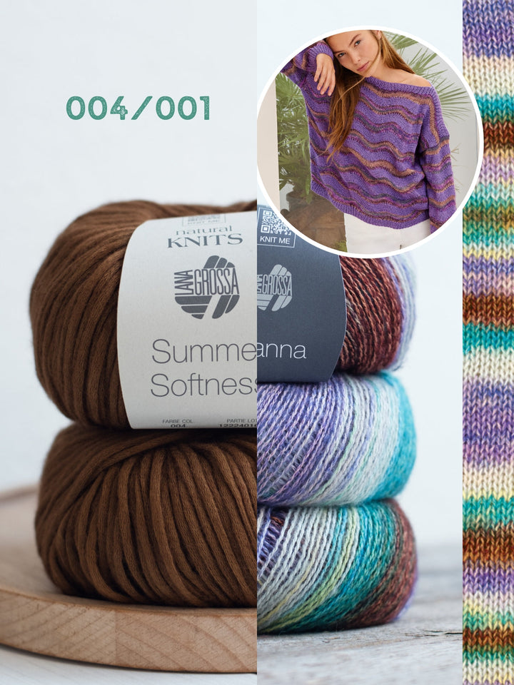 Strickpaket Gianna Summer Softness Pullover mit Wellenmuster