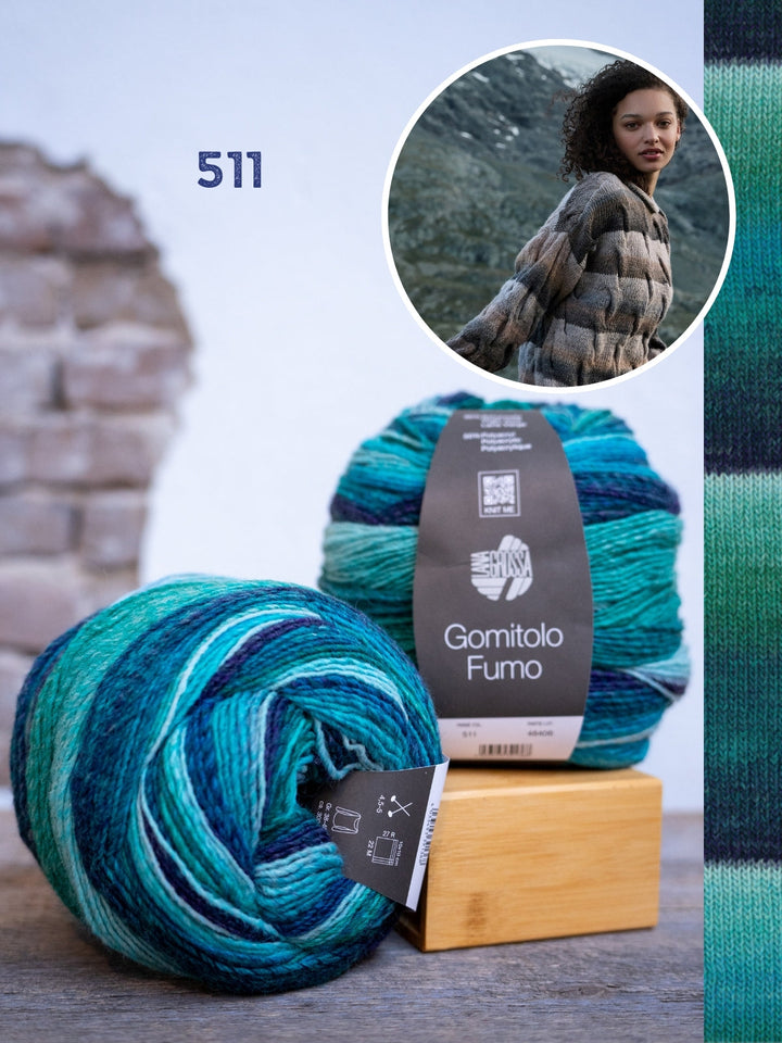 Strickpaket Gomitolo Fumo Zopfpullover