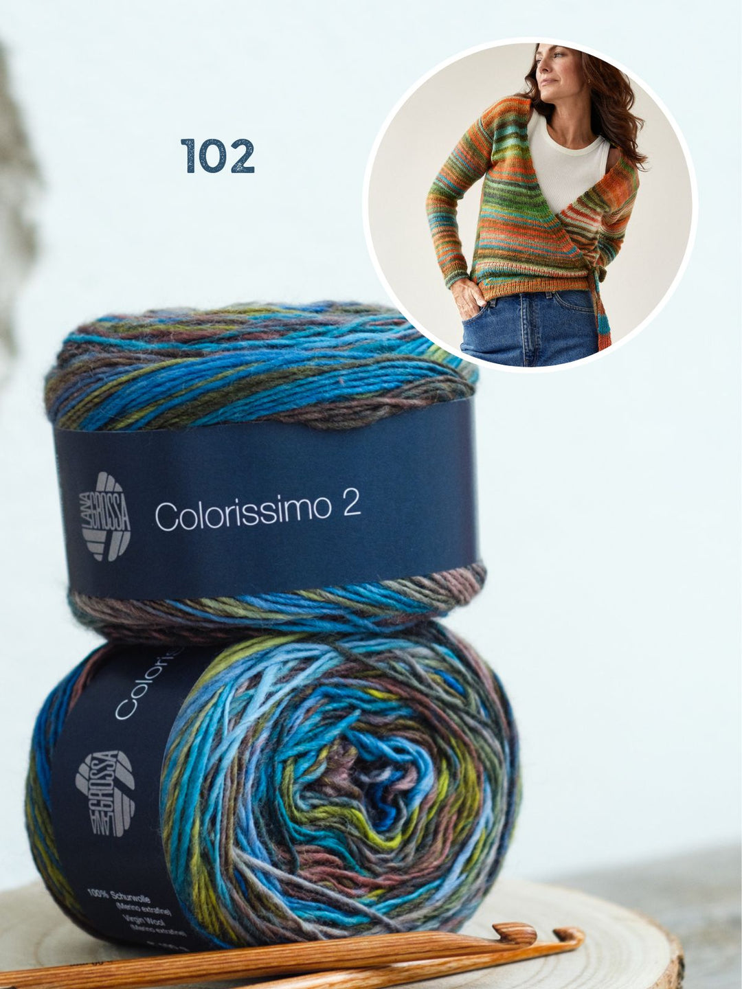 Strickpaket Colorissimo Wickeljacke