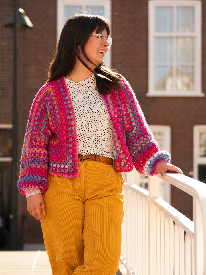 Häkelpaket Gomitolo Magico Hexagon-Jacke