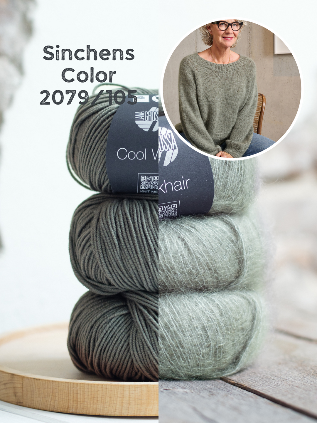 Strickpaket Classy Raglan Sweater - Cool Wool Silkhair