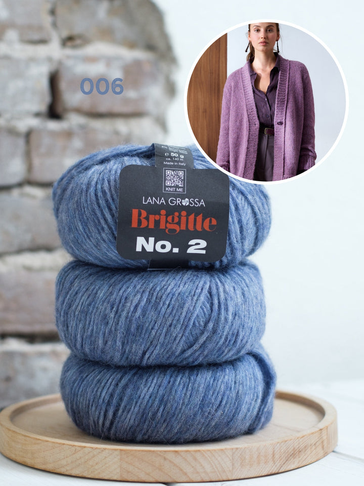 Strickpaket Brigitte No. 2 V-Ausschnitt Jacke