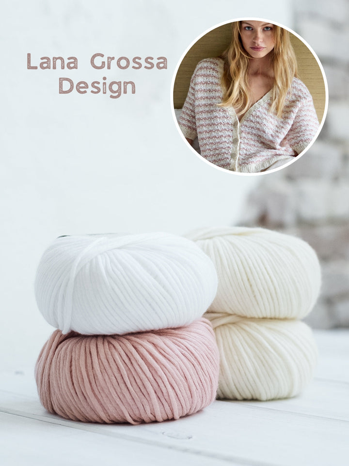 Strickpaket Summer Softness Kurze Jacke mit Streifen