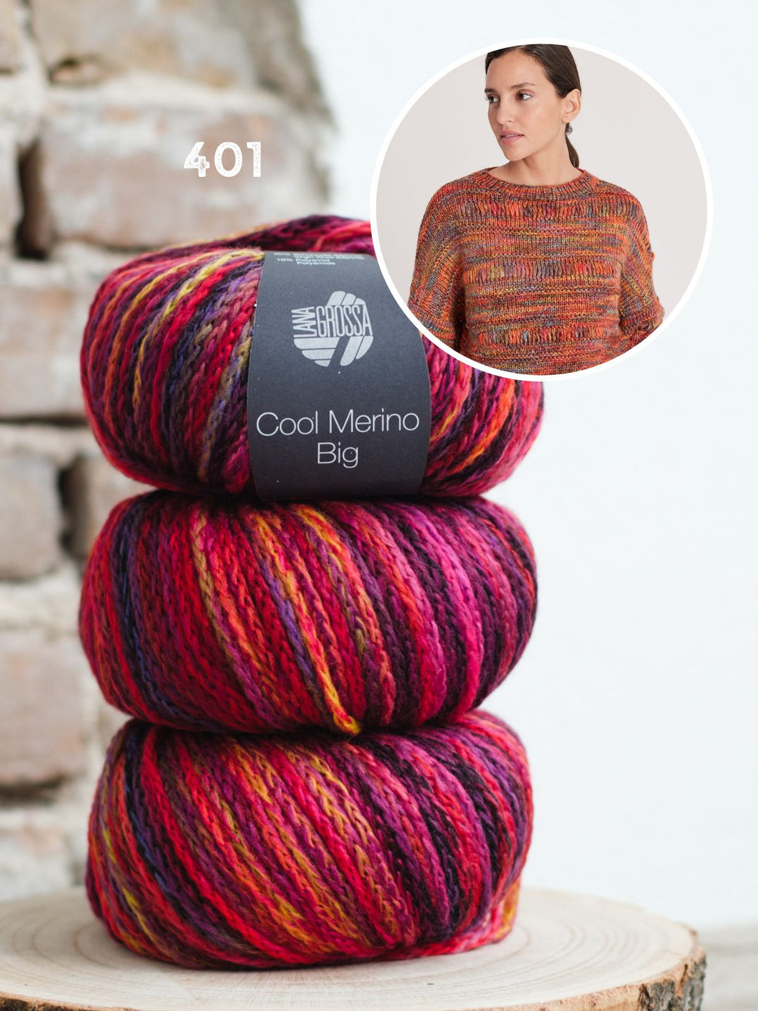 Strickpaket Cool Merino Big Color Pullover