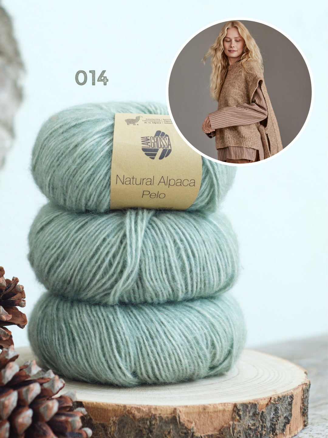 Strickpaket Natural Alpaca Pelo Slipover