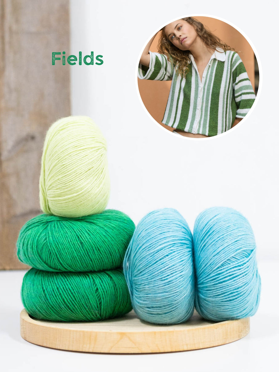 Strickpaket Ecopuno Poloshirt mit Streifen