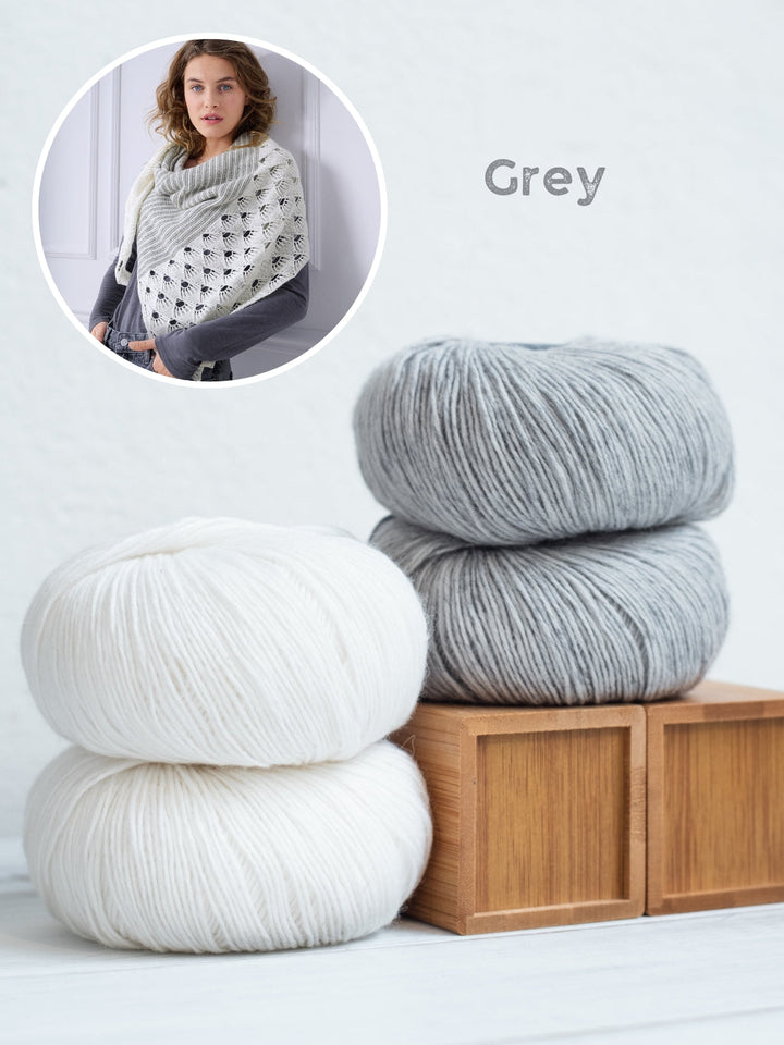 Garnpaket „Winter on My Mind“-Tuch – Anleitung separat