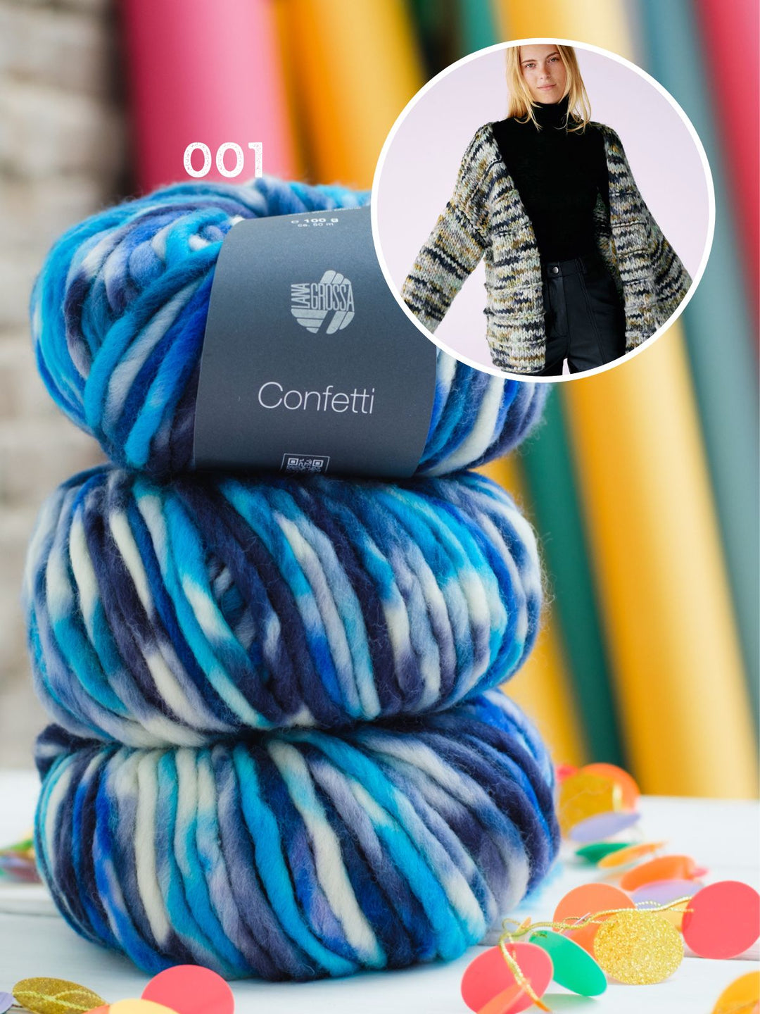 Strickpaket Cardigan aus Confetti