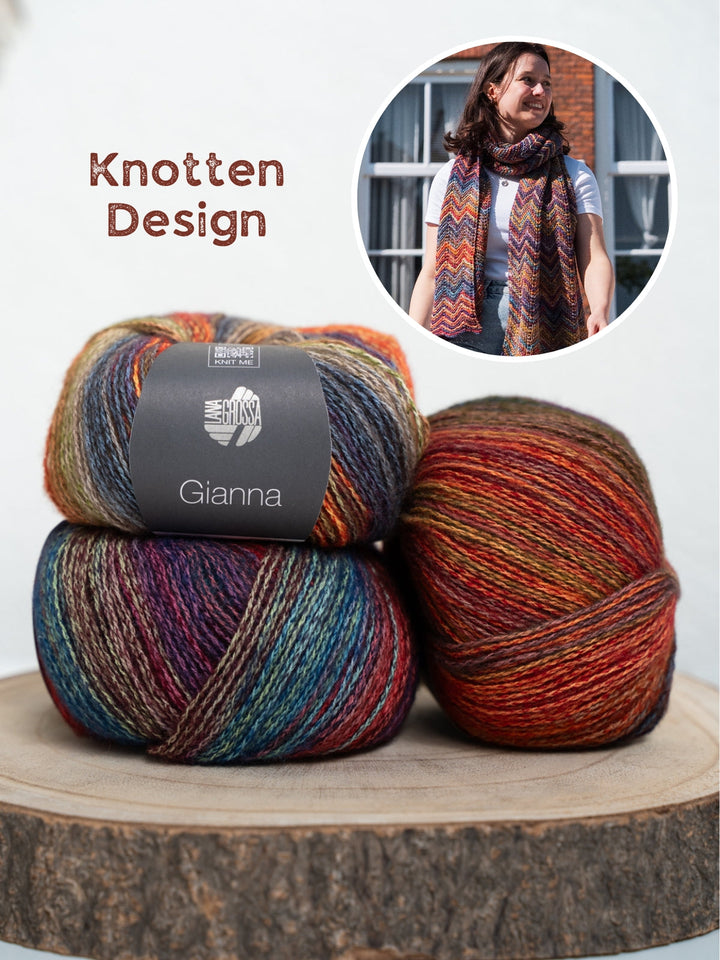 Strickpaket Full Color Schal - Gianna