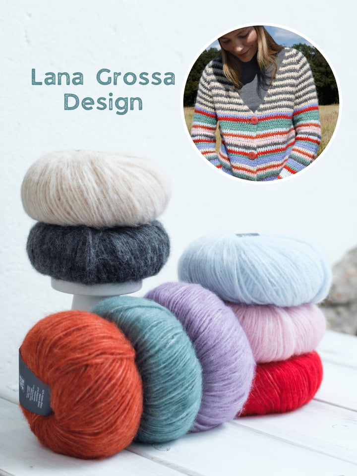 Häkelpaket Alpaca Air Streifenjacke