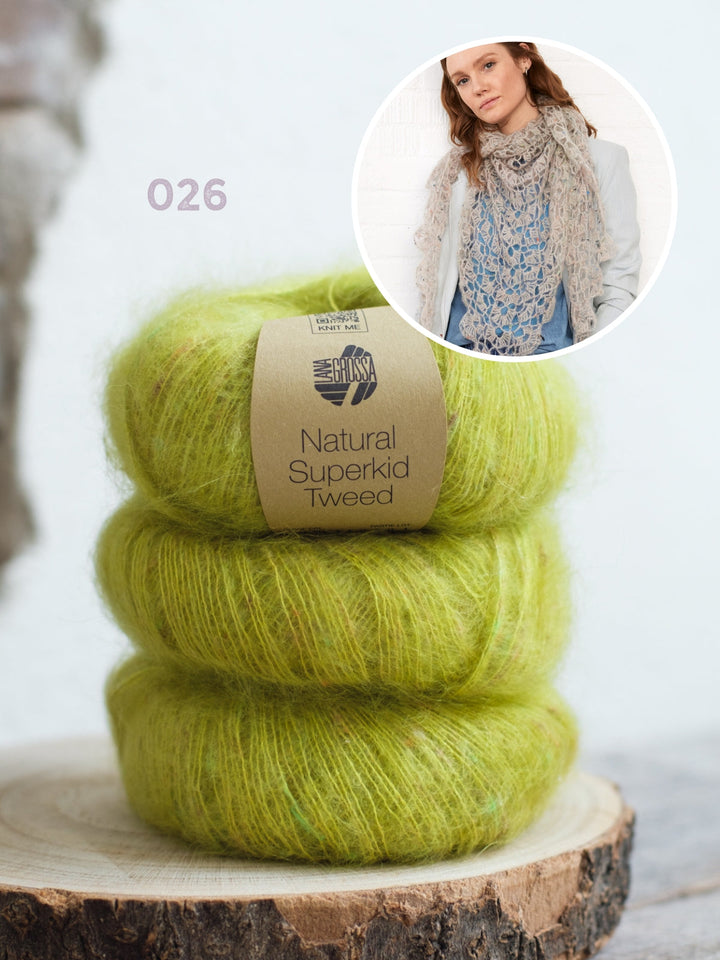 Häkelpaket Natural Superkid Tweed Spitzentuch