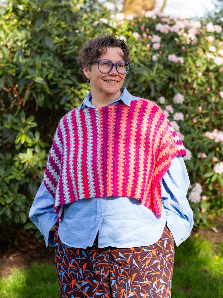 Häkelpaket Poncho Color Waves