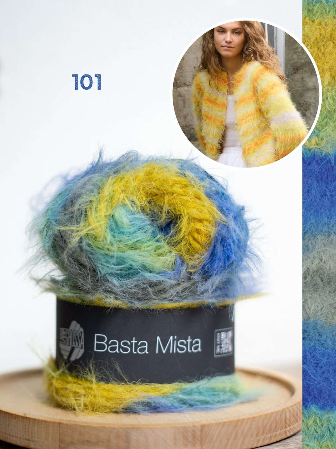 Strickpaket Basta Mista Raglanjacke - Top-down