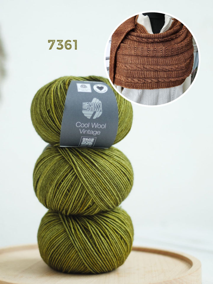 Strickpaket Lizas Tuch Orange Night - Vintage