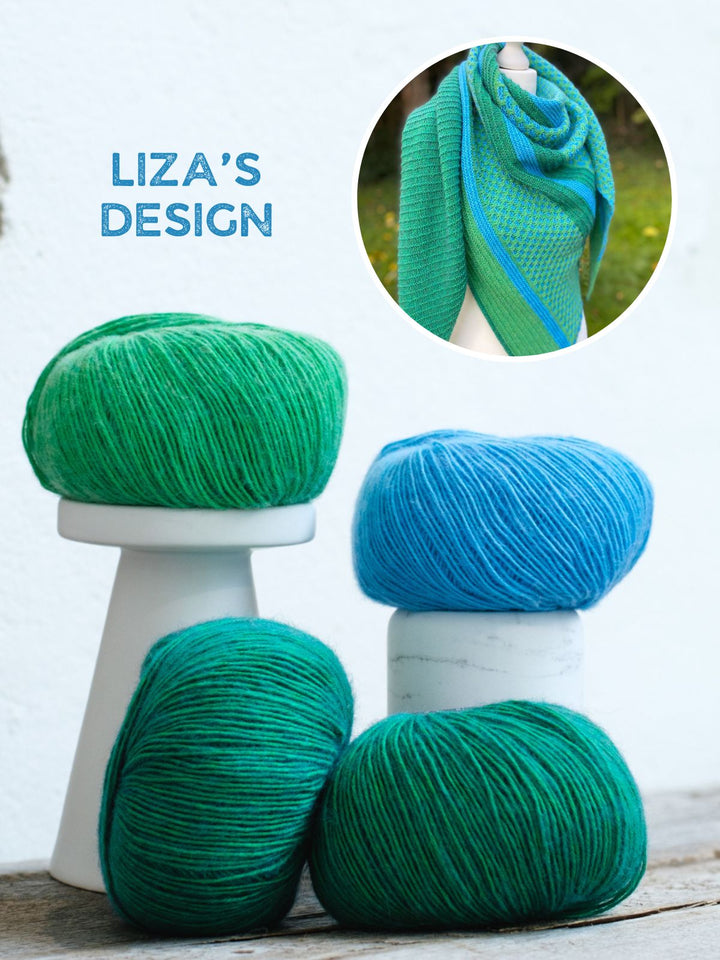 Strickpaket Lizas Tuch Waldblumen