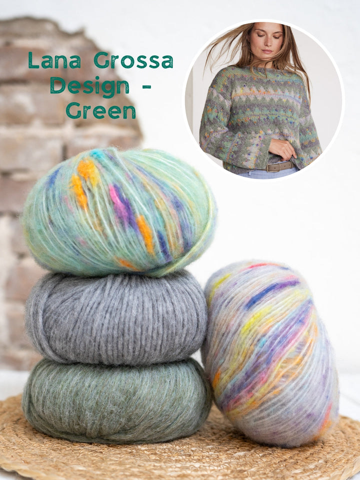 Strickpaket Brigitte No. 2 Cassata Pullover mit Farbmustern