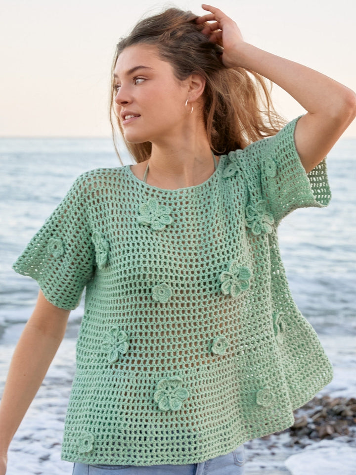 Häkelpaket Cotonella Shirt mit Blüten