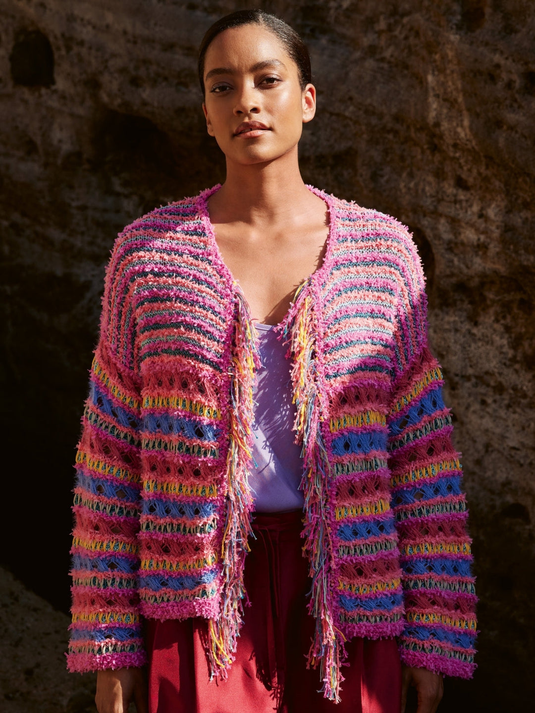 Strickpaket Frizzante Filo Lurex Per Fortuna Tessera Jacke