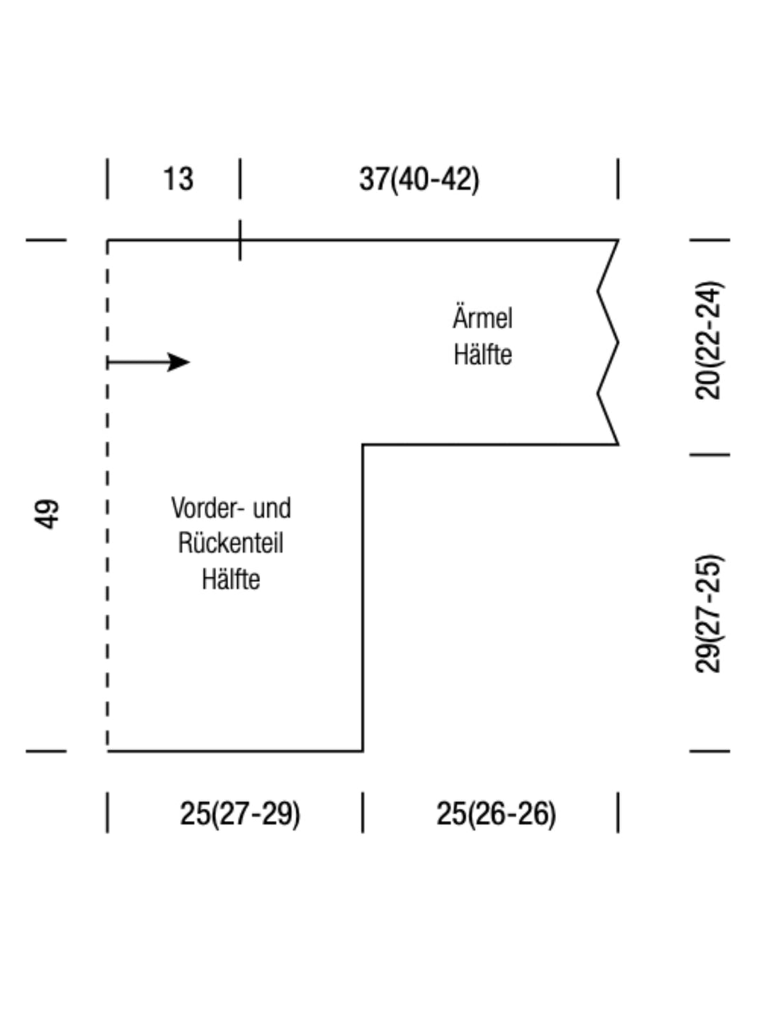 Strickpaket Corallo Quer gestrickter Pullover