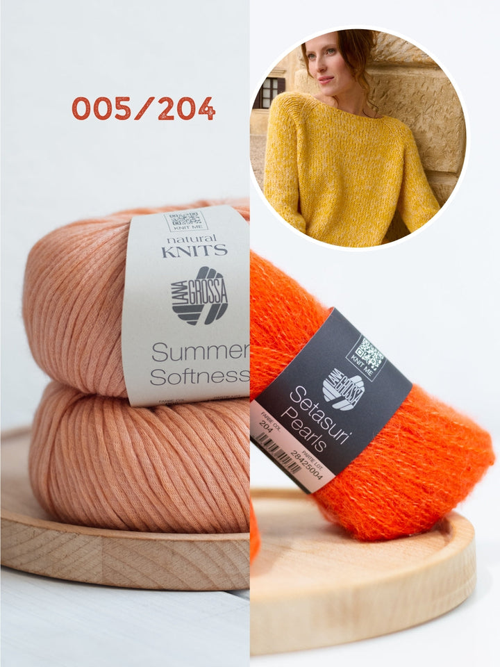 Strickpaket Summer Softness Setasuri Pearls Kurzarmpulli