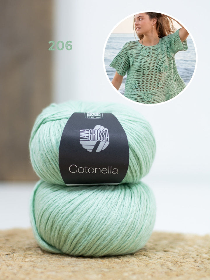 Häkelpaket Cotonella Shirt mit Blüten