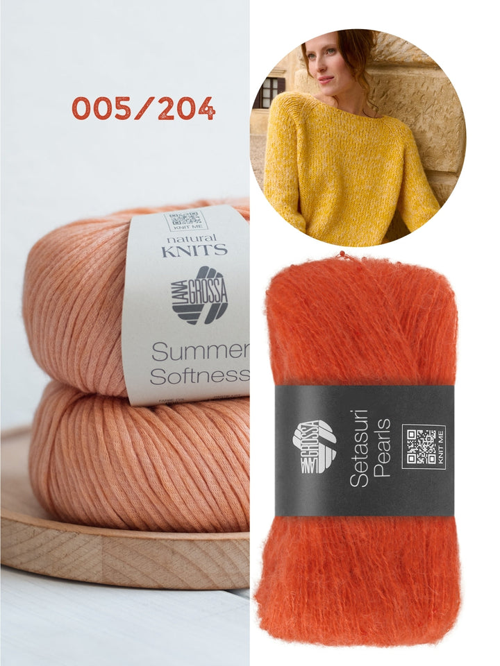Strickpaket Summer Softness Setasuri Pearls Kurzarmpulli
