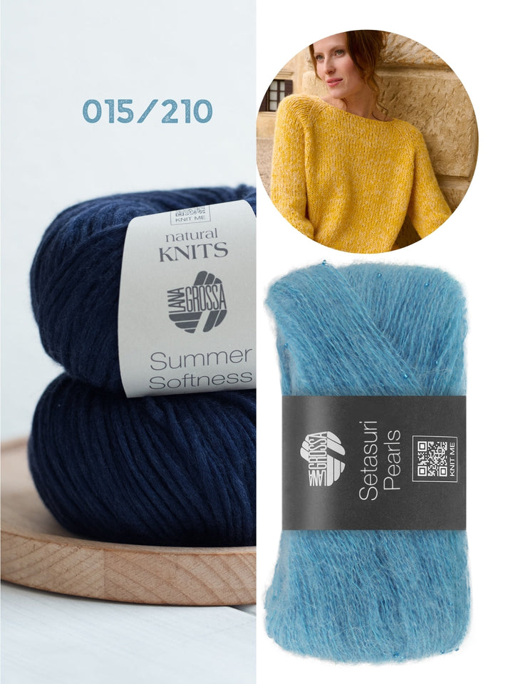 Strickpaket Summer Softness Setasuri Pearls Kurzarmpulli