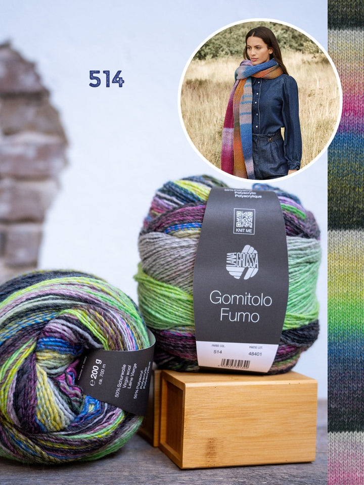 Strickpaket Gomitolo Schal glatt