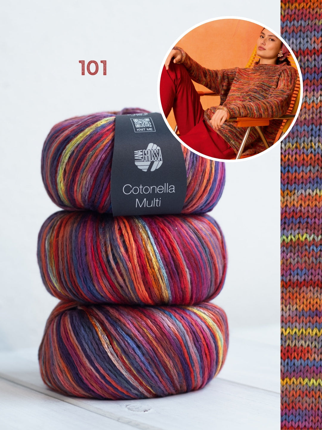 Strickpaket Cotonella Multi Pullover