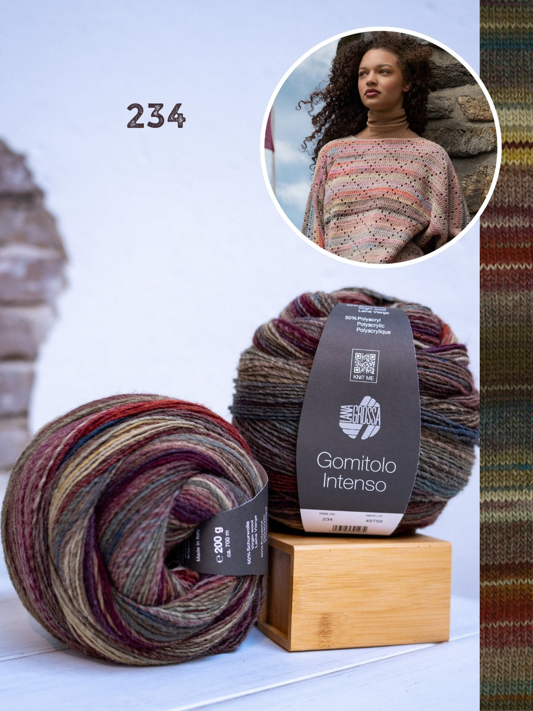 Häkelpaket Gomitolo Intenso Top-down Pullover