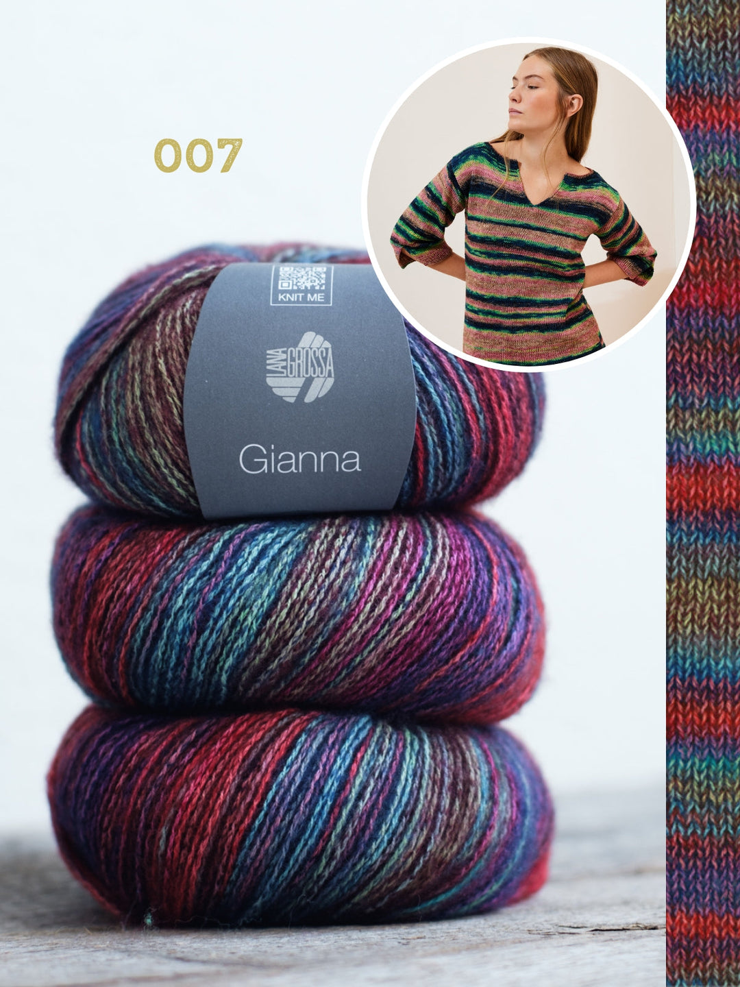 Strickpaket Gianna Longshirt mit Schlitzen