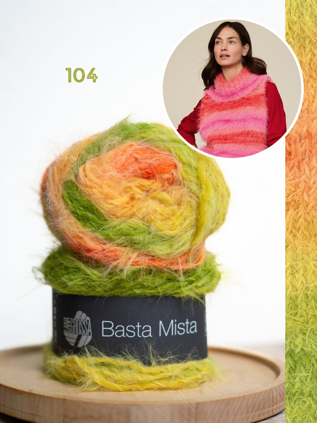 Strickpaket Basta Mista Pullunder mit Rollkragen