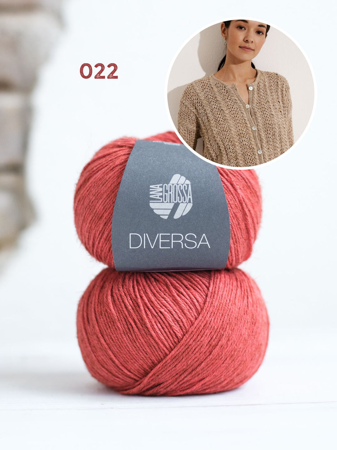 Strickpaket Diversa Jacke im Ajourmuster