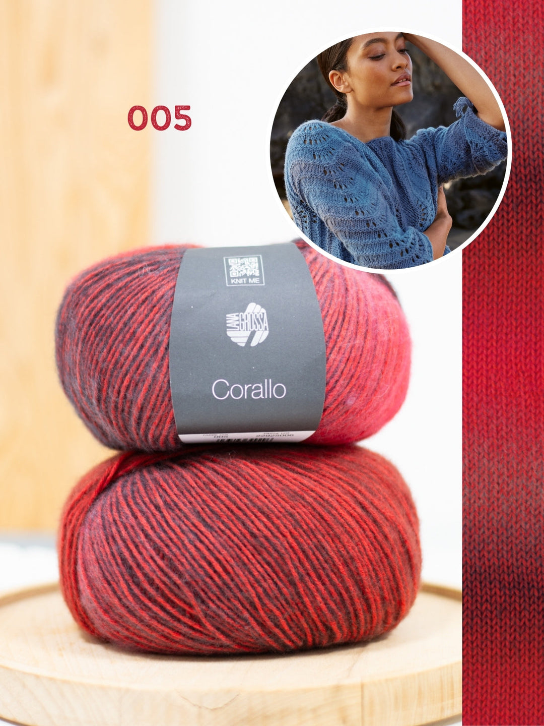 Strickpaket Corallo Quer gestrickter Pullover