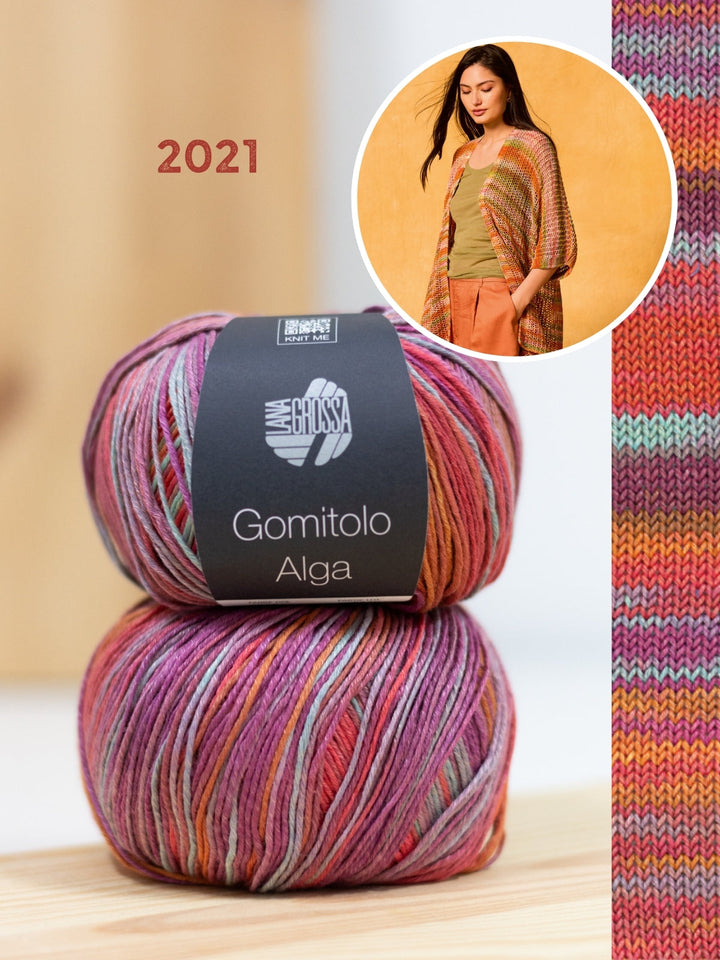 Strickpaket Gomitolo Alga Jacke mit kurzen Ärmeln