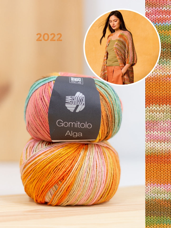 Strickpaket Gomitolo Alga Jacke mit kurzen Ärmeln