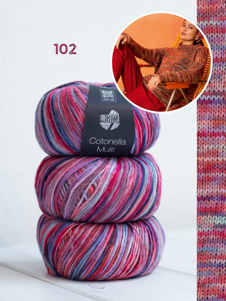 Strickpaket Cotonella Multi Pullover