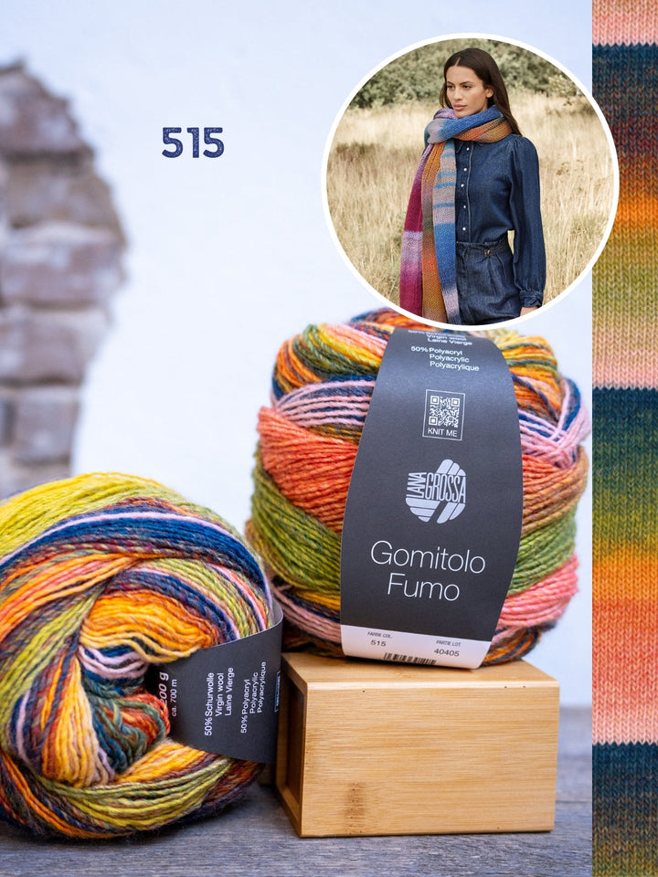 Strickpaket Gomitolo Schal glatt
