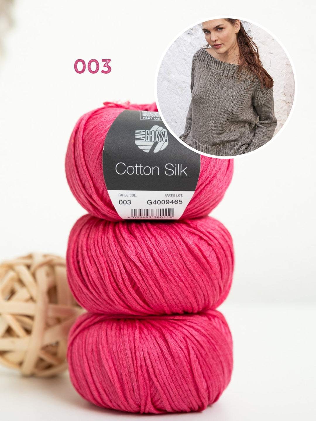 Strickpaket Cotton Silk Pullover mit U-Bootausschnitt